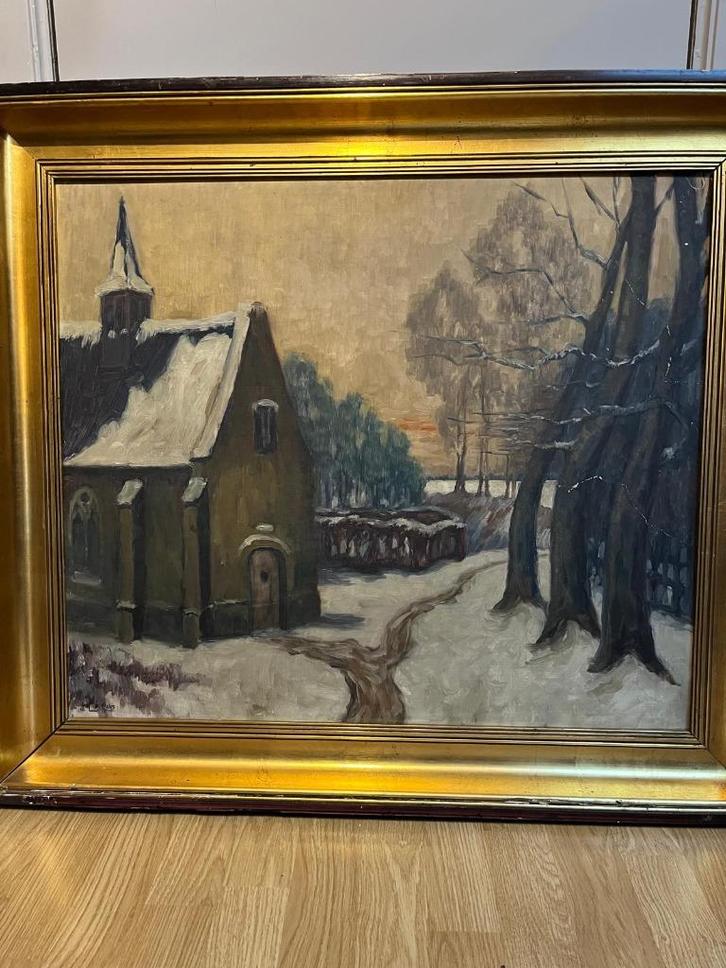 Schilderij Julien Celos, Antiek en Kunst, Kunst | Schilderijen | Klassiek, Ophalen