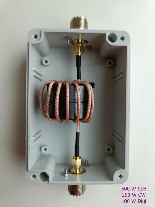 Mantelstroomfilter (1:1 balun) 500W voor HF (1,8-30 MHz) F/F, Telecommunicatie, Antennes en Masten, Nieuw, Accessoires, Ophalen of Verzenden