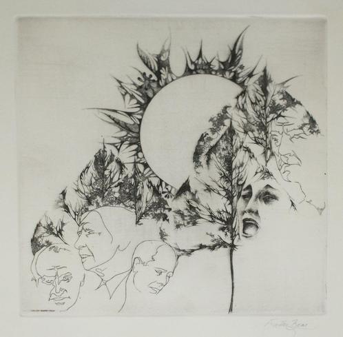 Walter Brems (1947): Koppen (26 x 34 cm), Antiek en Kunst, Kunst | Etsen en Gravures, Ophalen of Verzenden