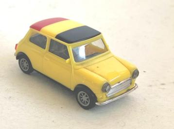 Mini Cooper geel Herpa * BELGIE *.   beschikbaar voor biedingen