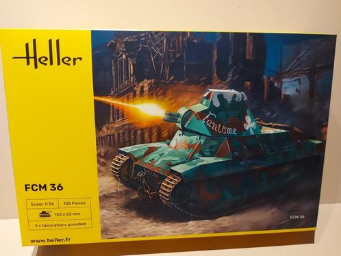 Heller (30322): Tank FCM 36 om 1:35, Hobby en Vrije tijd, Modelbouw | Auto's en Voertuigen, Nieuw, Tank, 1:32 tot 1:50, Heller