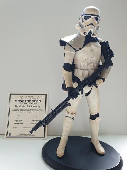 Beeld Sandtrooper Sergeant 1/5 Exclusive Star Wars ATTAKUS, Verzamelen, Star Wars, Gebruikt, Beeldje of Buste, Ophalen