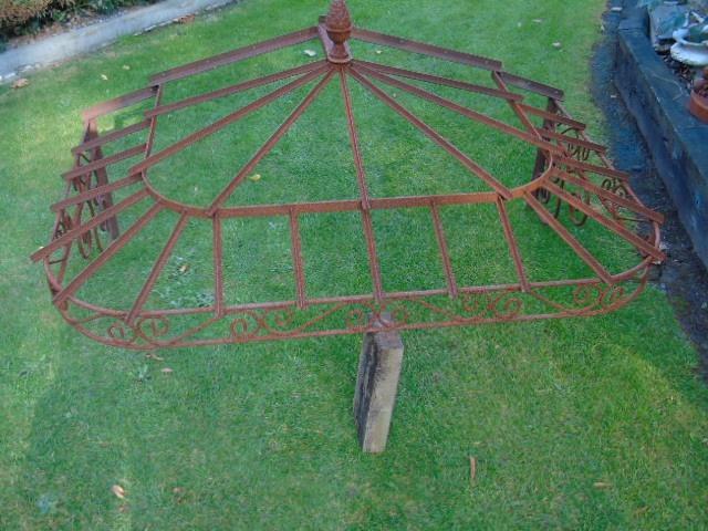 rechthoekige kap met afgeronde hoeken in massief ijzer, Tuin en Terras, Tuinmeubel-accessoires, Nieuw, Ophalen of Verzenden