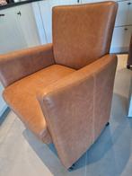 Lederen zeteltjes(stoeltjes)in cognac kleur.5 stuks 1jaaroud, Huis en Inrichting, Ophalen