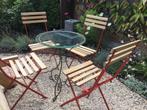 Franse bistrostoelen + tafeltje, Ophalen