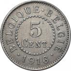 België 5 centimes, 1916, Zilver, Ophalen of Verzenden, Verzilverd, Losse munt