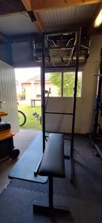 Pull up bar + Bench + halterhouder + leg raises stangen, Sport en Fitness, Ophalen