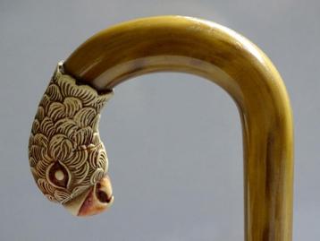 Bakelieten Papegaaien Vogelkop paraplu-wandelstok greep beschikbaar voor biedingen