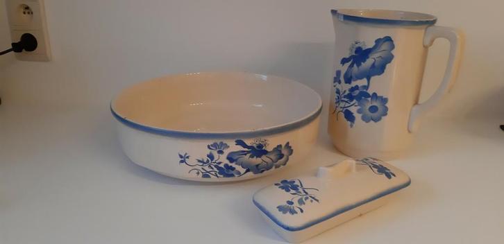 Antieken waskom+kan+zeepbakje, Antiek en Kunst, Antiek | Email, Ophalen