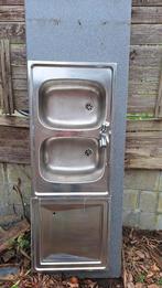 inox dubbele wasbak, Ophalen, Gebruikt, Inox, Wastafel