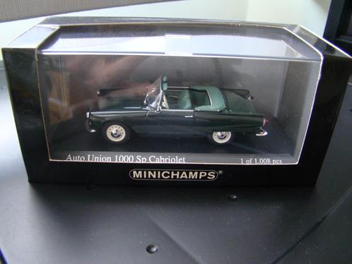 1/43 Auto Union 1000 Sp roadster 1961 verte, Hobby & Loisirs créatifs, Voitures miniatures | 1:43, Neuf, Voiture, MiniChamps, Enlèvement ou Envoi