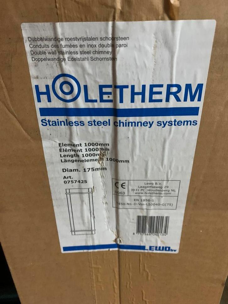 Dubbelwandig rookkanaal, inox schouw, Doe-het-zelf en Bouw, Verwarming en Radiatoren, Nieuw, Kachel, Ophalen
