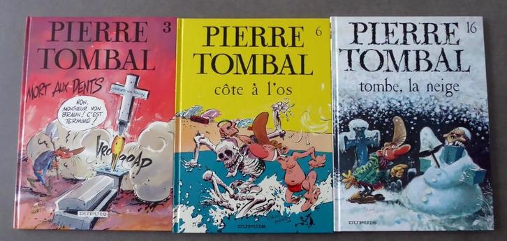 Lot 3 BD cartonnées "Pierre Tombal" - Tomes 3, 6 et 16, Boeken, Stripverhalen, Gelezen, Ophalen of Verzenden