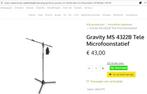 Gravity MS 4322B Tele Microfoonstatief, Muziek en Instrumenten, Ophalen, Nieuw