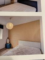 dubbel bed wit met matras en lattenbodem, Huis en Inrichting, Slaapkamer | Bedden, Ophalen, Wit, Tweepersoons, Zo goed als nieuw