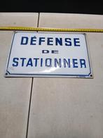 Prachtige geëmailleerde plaquette STOP PARKING, Verzamelen, Ophalen of Verzenden, Zo goed als nieuw, Reclamebord