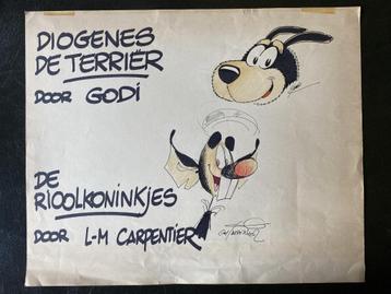 Originele tekening Diogenes de terrier en De rioolkoninkjes beschikbaar voor biedingen