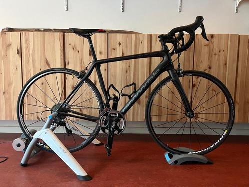 Cannondale 54 koersfiets carbon + Tacx, Fietsen en Brommers, Fietsen | Racefietsen, Zo goed als nieuw, Overige merken, Meer dan 20 versnellingen