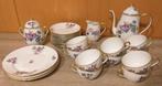 Service à thé ou café fleuri en porcelaine fine de Limoges, Ophalen