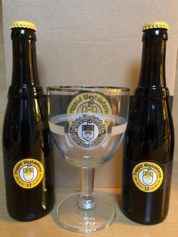 2 flesjes Westvleteren 12" MET 1 groot glas 33cl: 25 euro beschikbaar voor biedingen