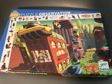 Puzzle observation Djeco - 200 pièces - Ville du futur, Enlèvement, Plus de 50 pièces, Utilisé