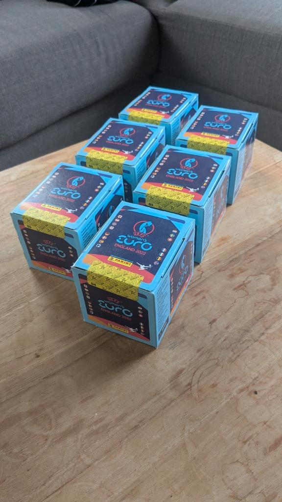 Panini Women Euro Ek 2022 sealed boxen 6 stuks /50 packs, Hobby en Vrije tijd, Stickers en Plaatjes, Ophalen of Verzenden