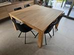Moderne vierkante massief eiken tafel 140x140 Ethnicraft, Maison & Meubles, Tables | Tables à manger, Comme neuf, 100 à 150 cm
