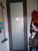 Deur pvc met glas, grijs, Doe-het-zelf en Bouw, Deuren en Vliegenramen, Ophalen, Gebruikt, 80 tot 100 cm, 215 cm of meer