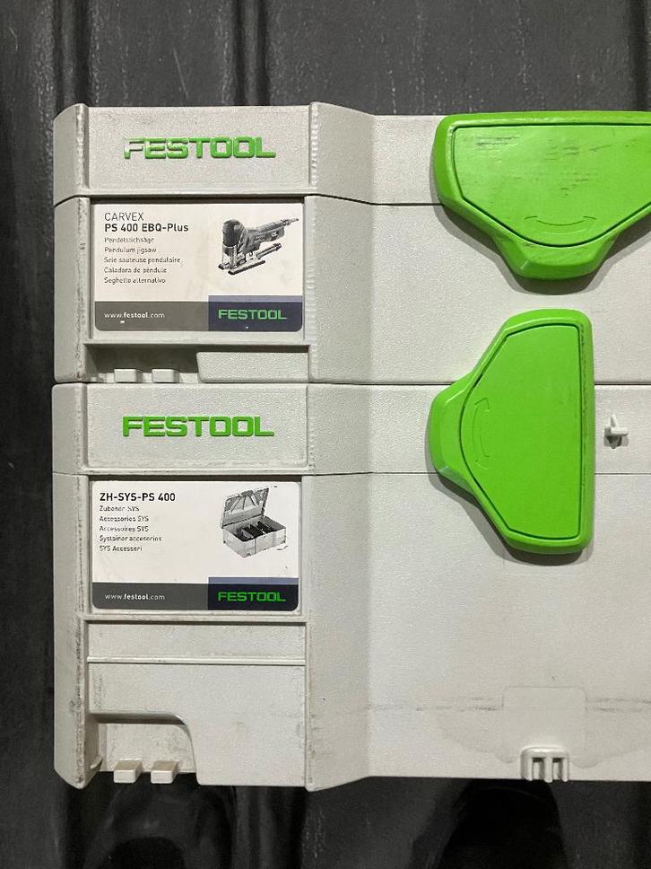 Scie pendulaire FESTOOL PS400 EBQ-Plus + Pack accessoires, Doe-het-zelf en Bouw, Gereedschap | Zaagmachines, Gebruikt, Decoupeerzaag