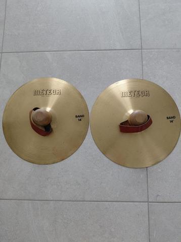 Vintage hand cimbalen – bekkens – orkestbekkens – piatti beschikbaar voor biedingen