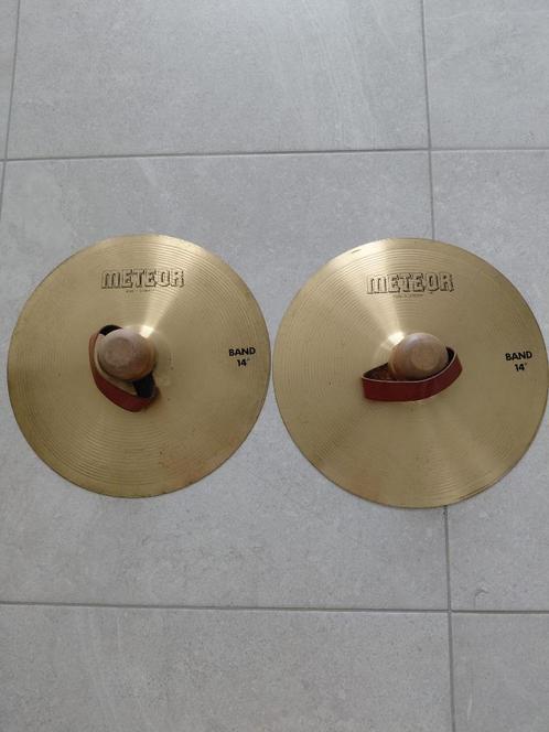 Vintage hand cimbalen – bekkens – orkestbekkens – piatti, Muziek en Instrumenten, Percussie, Gebruikt, Overige soorten, Ophalen of Verzenden