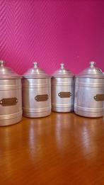 4 aluminium potten collectie, Antiek en Kunst, Ophalen of Verzenden
