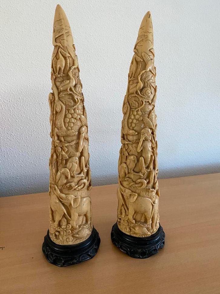 Slagtanden, Antiek en Kunst, Kunst | Beelden en Houtsnijwerken, Ophalen