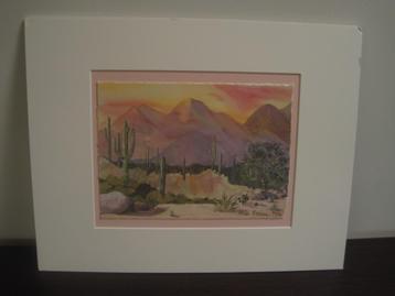 aquarelle van Heidi Rosner met certificaat 70/195 beschikbaar voor biedingen