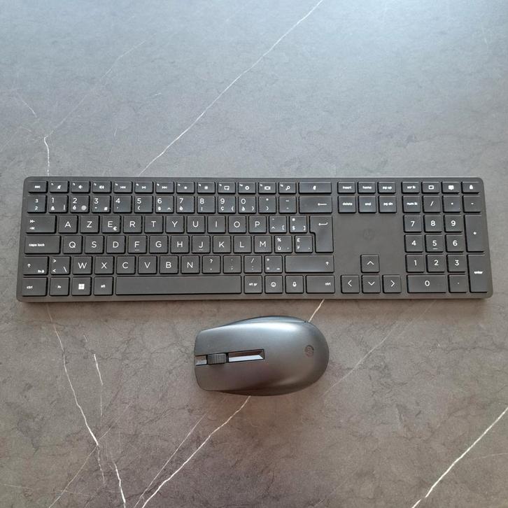 Clavier et souris sans fil HP, Informatique & Logiciels, Claviers, Comme neuf, Azerty, Sans fil, Ensemble clavier et souris, Enlèvement ou Envoi