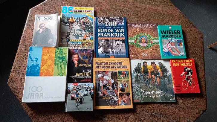 13 Wielerboeken. Merckx, Ronde van Vlaanderen e.a., Boeken, Sportboeken, Zo goed als nieuw, Ophalen of Verzenden