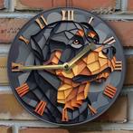 Horloge murale analogique en aluminium Rottweiler (20 cm), Enlèvement ou Envoi, Neuf, Analogique, Horloge murale