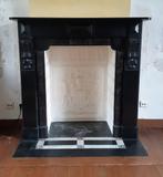 Manteau de cheminée en marbre noir 19ème, Huis en Inrichting, Haarden, Ophalen, Gebruikt, Inbouwhaard, Overige soorten