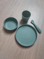 Jollein silicone dinner set - bordje, potje, beker en lepel, Ophalen, Zo goed als nieuw