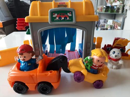 Fisher-Price : Little people carwash en garage set, Kinderen en Baby's, Speelgoed | Fisher-Price, Zo goed als nieuw, Ophalen of Verzenden