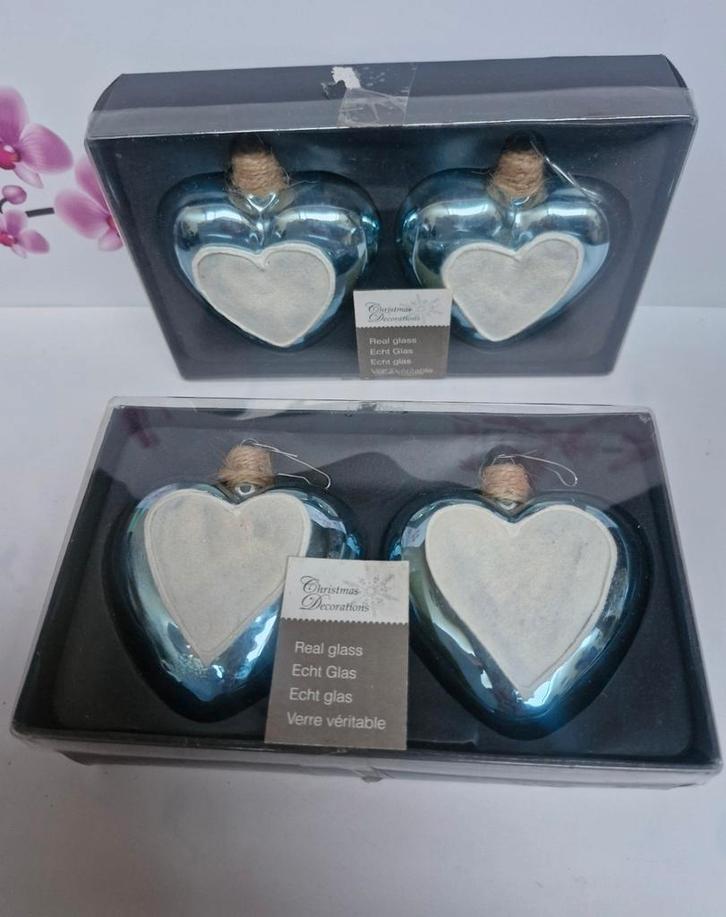 🤍 Hartvormige Ornamenten, Divers, Noël, Comme neuf, Enlèvement ou Envoi