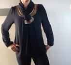 Blouseshirt + sjaaltje, Maat 38/40 (M), Blauw, Ophalen of Verzenden, Zo goed als nieuw