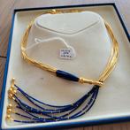 24 karaat goud Collier Lapis-Lazuli van Castaldi, Handtassen en Accessoires, Kettingen, Ophalen, Zo goed als nieuw, Goud, Goud