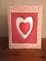 fotokader / fotolijst hartje / stof, Ophalen of Verzenden, Gebruikt