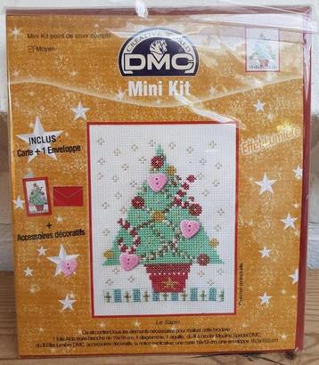 DMC borduurpakketje, kerstkaart, kerstboom, incl. kaart 