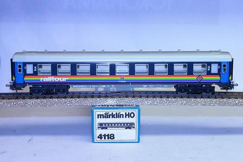 MARKLIN 4118 RAILTOUR VOITURE SNCB NMBS TIN PLATE, Hobby en Vrije tijd, Modeltreinen | H0, Nieuw, Wagon, Wisselstroom, Märklin