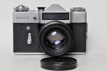 Zenit E + Helios 44 -2 58 mm 1:2 N 0515243 + leren tas beschikbaar voor biedingen