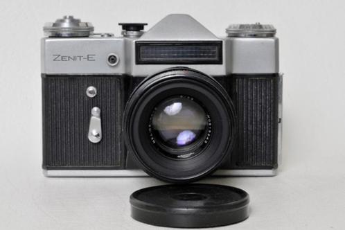 Zenit E + Helios 44 -2 58 mm 1:2 N 0515243 + leren tas, Audio, Tv en Foto, Fotocamera's Analoog, Gebruikt, Spiegelreflex, Ophalen of Verzenden