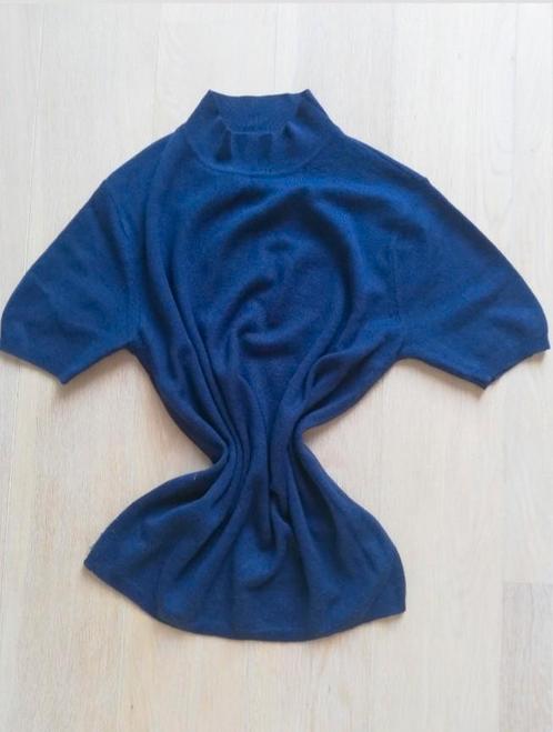 Trui met zeezicht, marineblauw, korte mouwen, Kleding | Dames, Truien en Vesten, Zo goed als nieuw, Maat 38/40 (M), Blauw, Ophalen of Verzenden