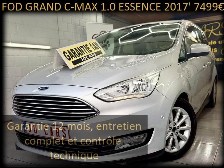 FORD GRAND C-MAX 1.0 ESSENCE FULL ‼️GARANTIE 1 AN CTOK‼️, Auto's, Ford, Bedrijf, Te koop, C-Max, ABS, Achteruitrijcamera, Airbags